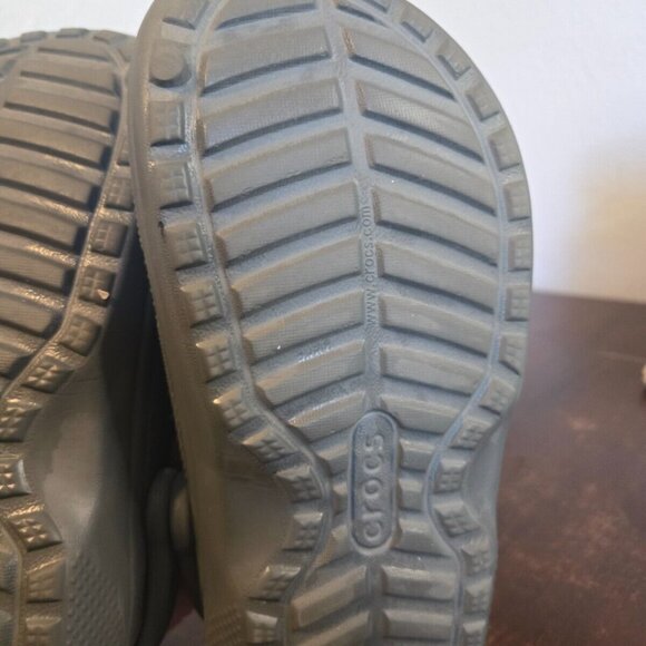 Croc Dual Comfort Gray Slip-On Clogs Fur Lined Men's-4 Women's-6 - Picture 14 of 15